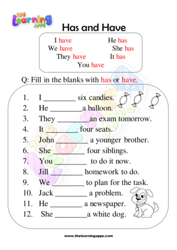 Has and Have Worksheets 01
