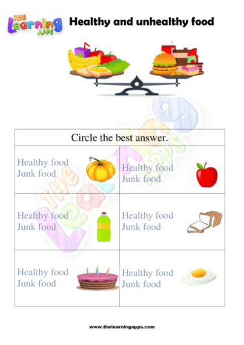 Healthy and unhealthy food 10