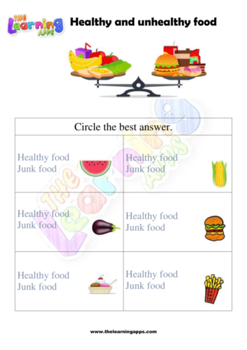 Healthy and unhealthy food 9