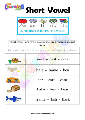 Short Vowel Worksheets 09