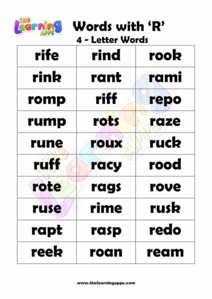 Words that Start with R 04