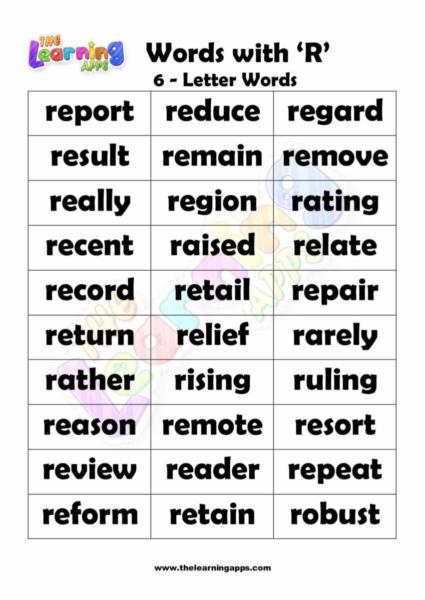 Words that Start with R 08