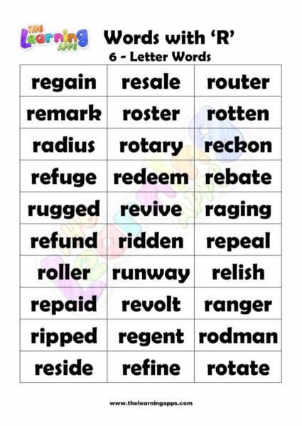 Words that Start with R 10